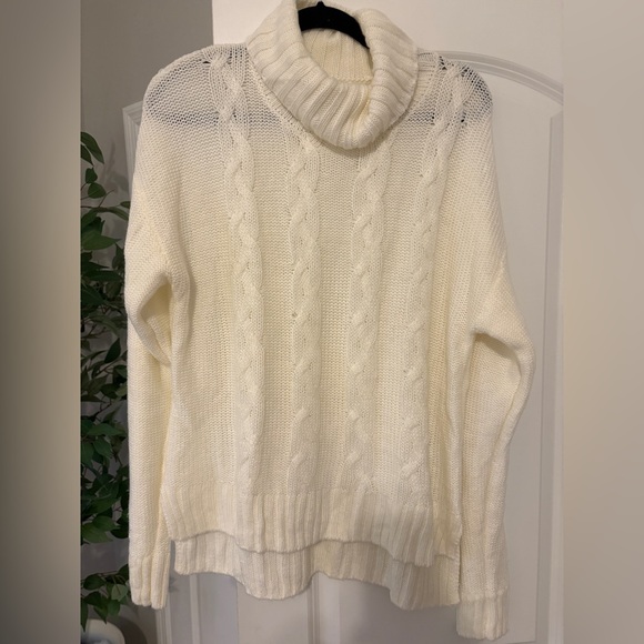 Copper Key Sweaters - Copper Key Cream Cable Knit Turtleneck Sweater NWOT